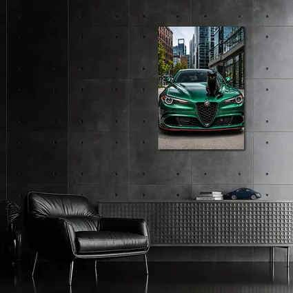 Alfa Romeo Giulia Black Cat City Street