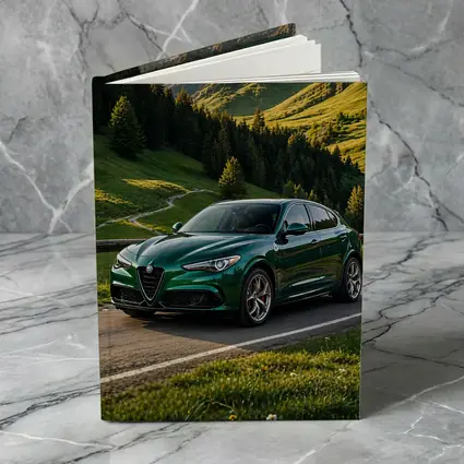 Alfa Romeo Stelvio Green Alpine Mountain Road