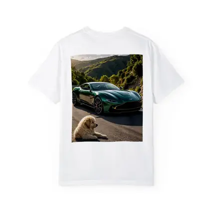 Aston Martin Vantage Green With Resting Dog