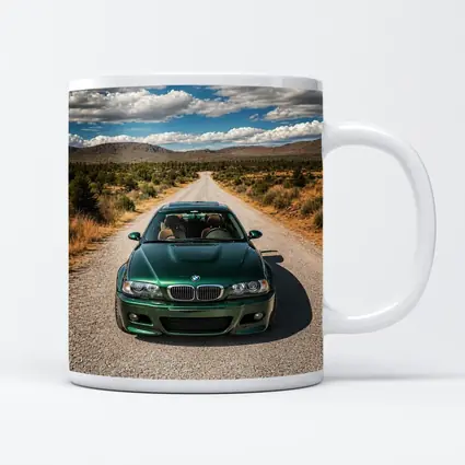 Green BMW M3 on Desert Road