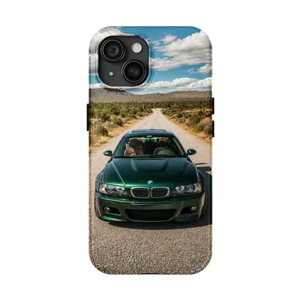 Green BMW M3 on Desert Road