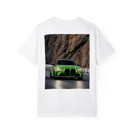 BMW M3 Green Sedan Rocky Mountain Road