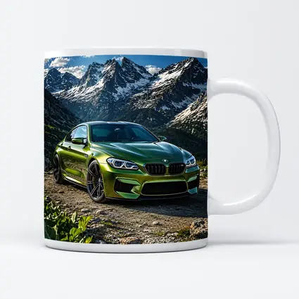 BMW M6 Green Mountain Rocky Landscape