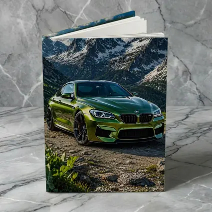 BMW M6 Green Mountain Rocky Landscape