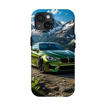 BMW M6 Green Mountain Rocky Landscape
