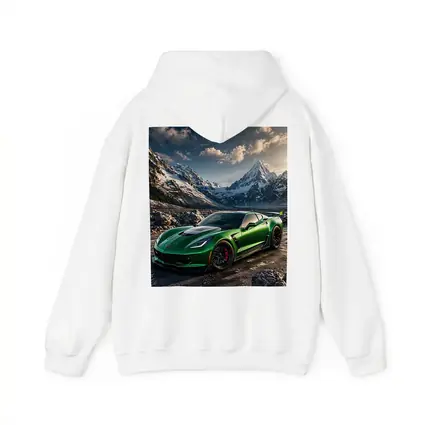 Green Chevrolet Corvette Z06 Mountain Background