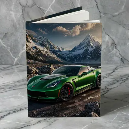 Green Chevrolet Corvette Z06 Mountain Background