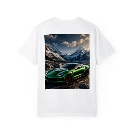 Green Chevrolet Corvette Z06 Mountain Background