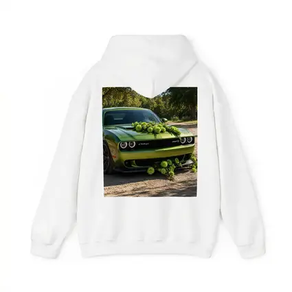 Green Dodge Challenger SRT With Floral Decoration