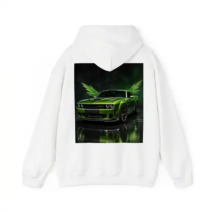 Green Dodge Challenger SRT Hellcat With Wings