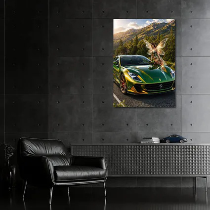 Green Ferrari 812 Superfast Fairy Mountain Road