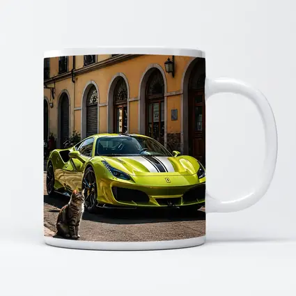 Yellow Ferrari 488 GTB Cat Street