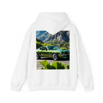 Green Ford Mustang Fastback Mountain Road