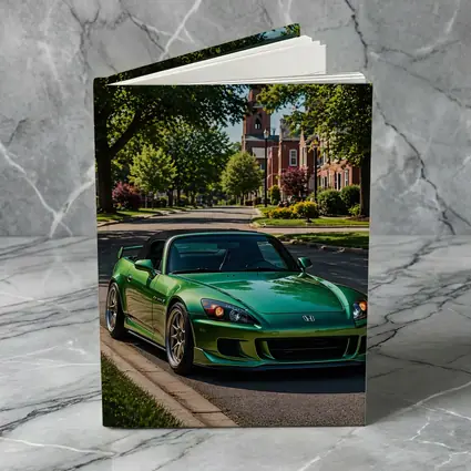 Green Honda S2000 Parked on Suburban Street