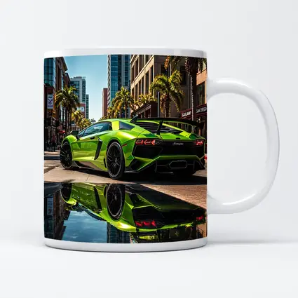 Lamborghini Aventador Green San Diego Street