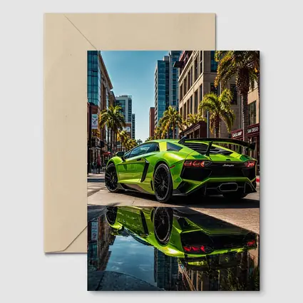 Lamborghini Aventador Green San Diego Street