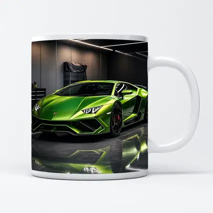 Lamborghini Huracan Green Garage Supercar Art