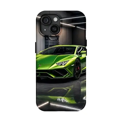 Lamborghini Huracan Green Garage Supercar Art