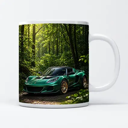 Green Lotus Elise Parked in Forest