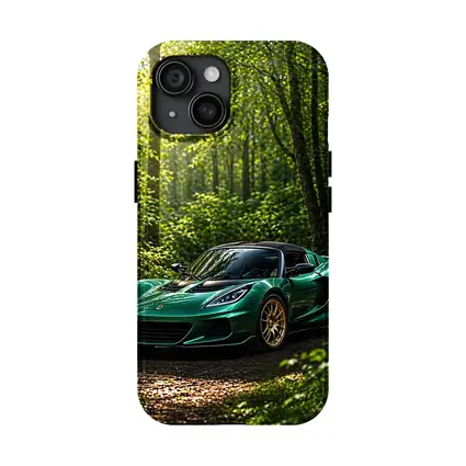Green Lotus Elise Parked in Forest