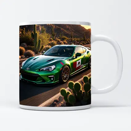 Toyota GT86 Green Mexico Flag Desert Road