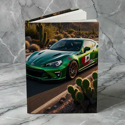 Toyota GT86 Green Mexico Flag Desert Road