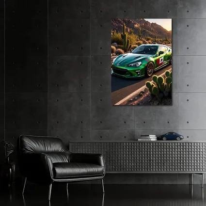 Toyota GT86 Green Mexico Flag Desert Road