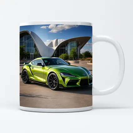 Toyota GR Supra Green at Modern Architecture
