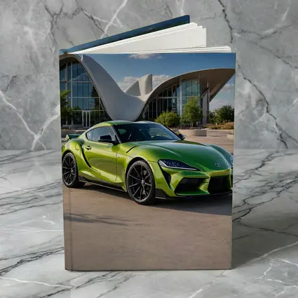 Toyota GR Supra Green at Modern Architecture