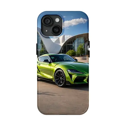 Toyota GR Supra Green at Modern Architecture
