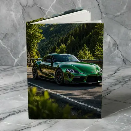 Green Toyota Supra Mountain Road Drive