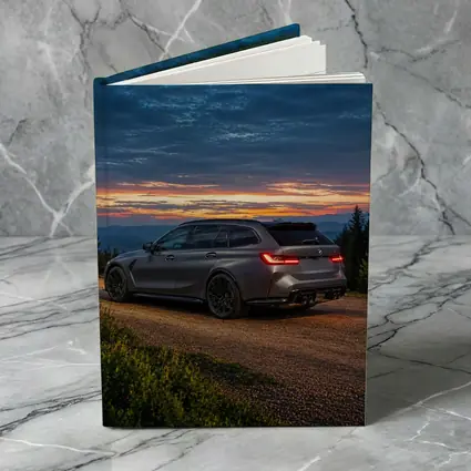 BMW M3 Touring Sunset Mountain Gravel Road
