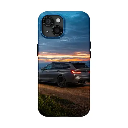 BMW M3 Touring Sunset Mountain Gravel Road