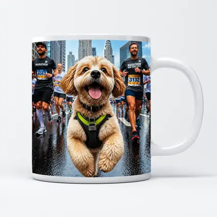Goldendoodle Running New York City Marathon