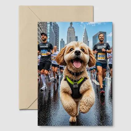 Goldendoodle Running New York City Marathon