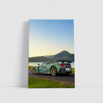 Hennessey Venom F5 Green Supercar Lake Background