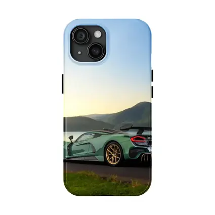 Hennessey Venom F5 Green Supercar Lake Background
