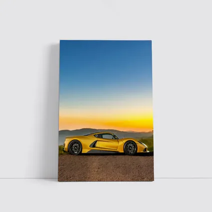 Hennessey Venom F5 Yellow Supercar Sunset