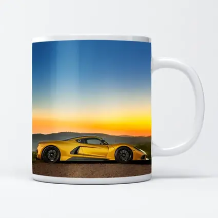 Hennessey Venom F5 Yellow Supercar Sunset