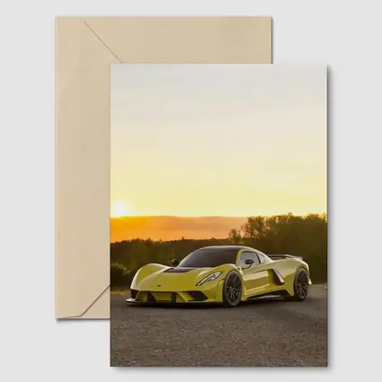 Hennessey Venom F5 Supercar Golden Sunset