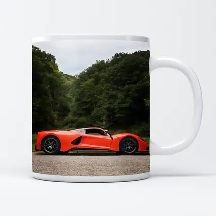 Hennessey Venom F5 Orange Supercar Wooded Road