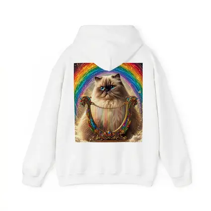 Himalayan Cat Rainbow Harp Clouds Fantasy