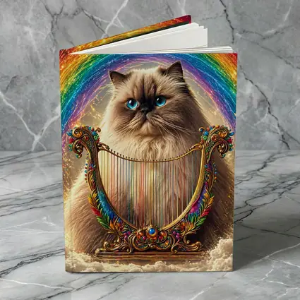 Himalayan Cat Rainbow Harp Clouds Fantasy