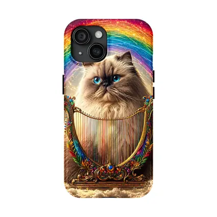 Himalayan Cat Rainbow Harp Clouds Fantasy