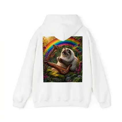 Himalayan Cat Playing Harp Rainbow Garden