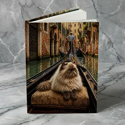 Himalayan Cat Riding Gondola Venice Canal