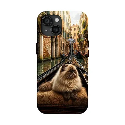 Himalayan Cat Riding Gondola Venice Canal