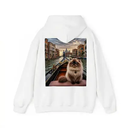 Himalayan Cat on Venice Gondola Canal