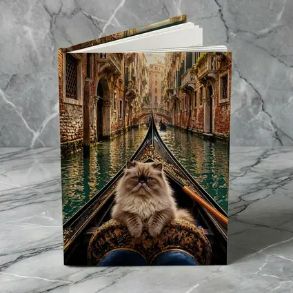 Himalayan Cat Riding Gondola Venice Canal