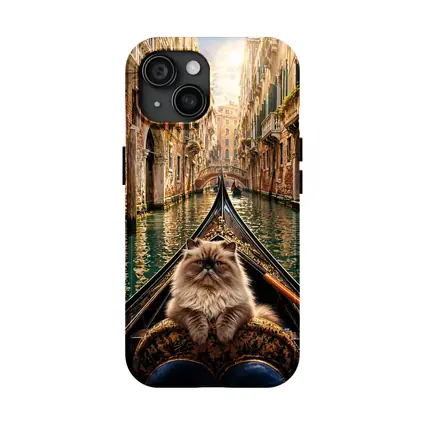Himalayan Cat Riding Gondola Venice Canal